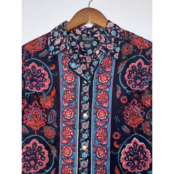Lucky Brand Top Live Love Joan Button Down Floral Western Womens Size S - Picture 6 of 6